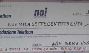 Briga cifra Telethon raccolta