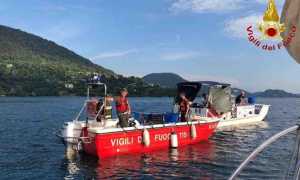 vigili del fuoco ricerca disperso lago orta