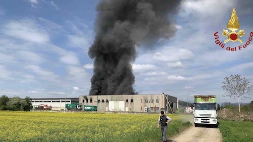 romagnano incendio 1