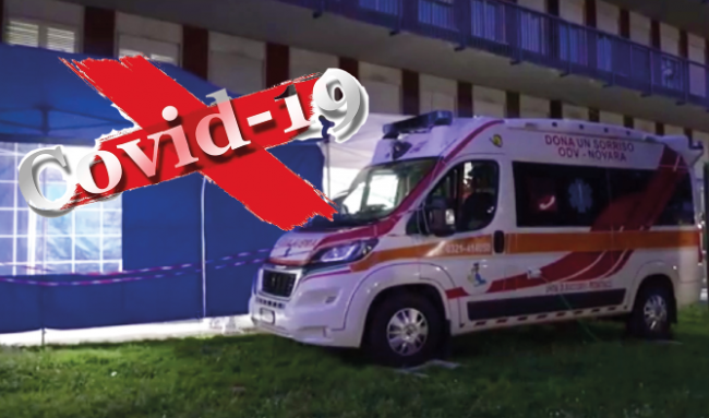 covid ambulanza tenda blu